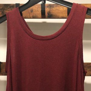 Banana Republic Split-back Tank Top (Burgundy)